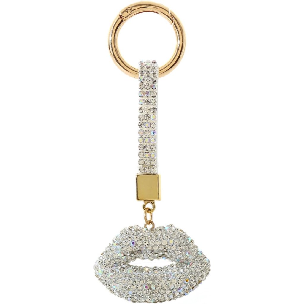 Elegant Rhinestone Lipstick Keychain For Women - Glamorous Accessory Charm
